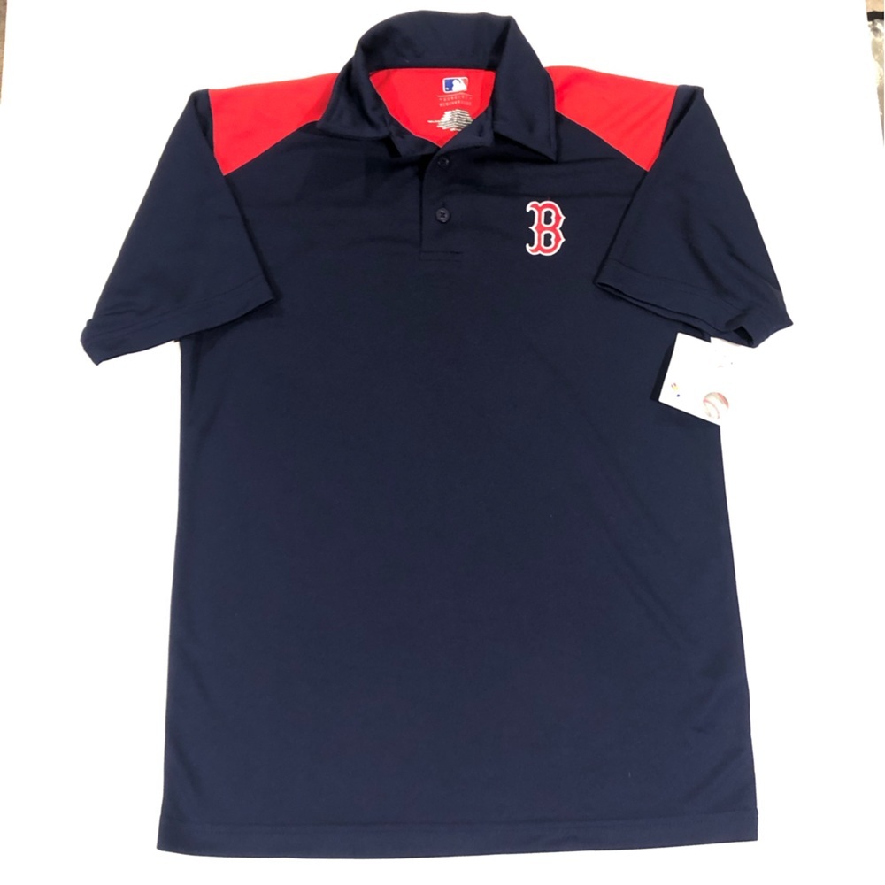MLB Men’s Boston Red Sox Polo Short Sleeve Shirt Size Small Flawed